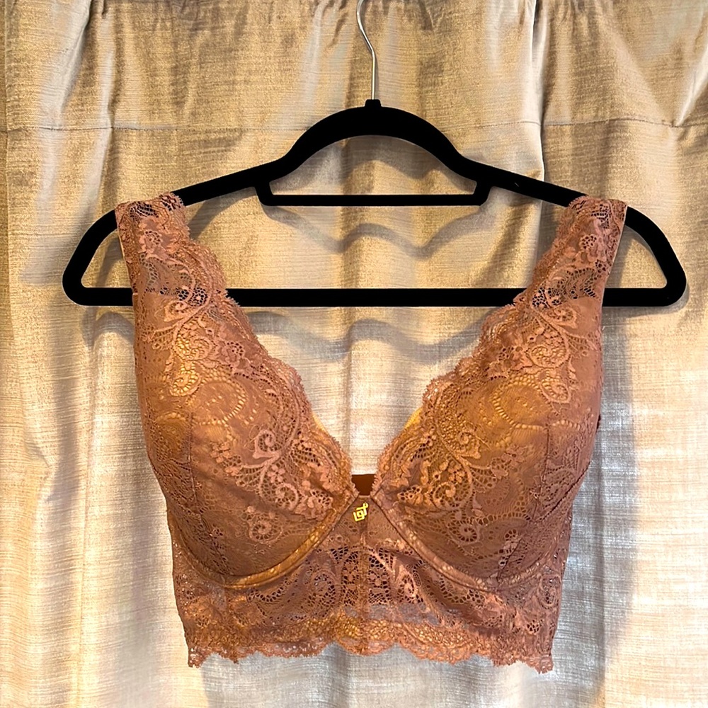 Longline Lace Plunge Bra by ThirdLove